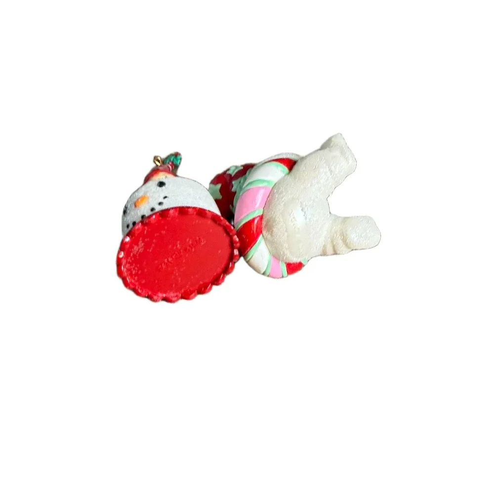 Hallmark Keepsake Ornaments‎ 2021 Friendly Gnome & 2020 Snow Sweetie Set of 2
